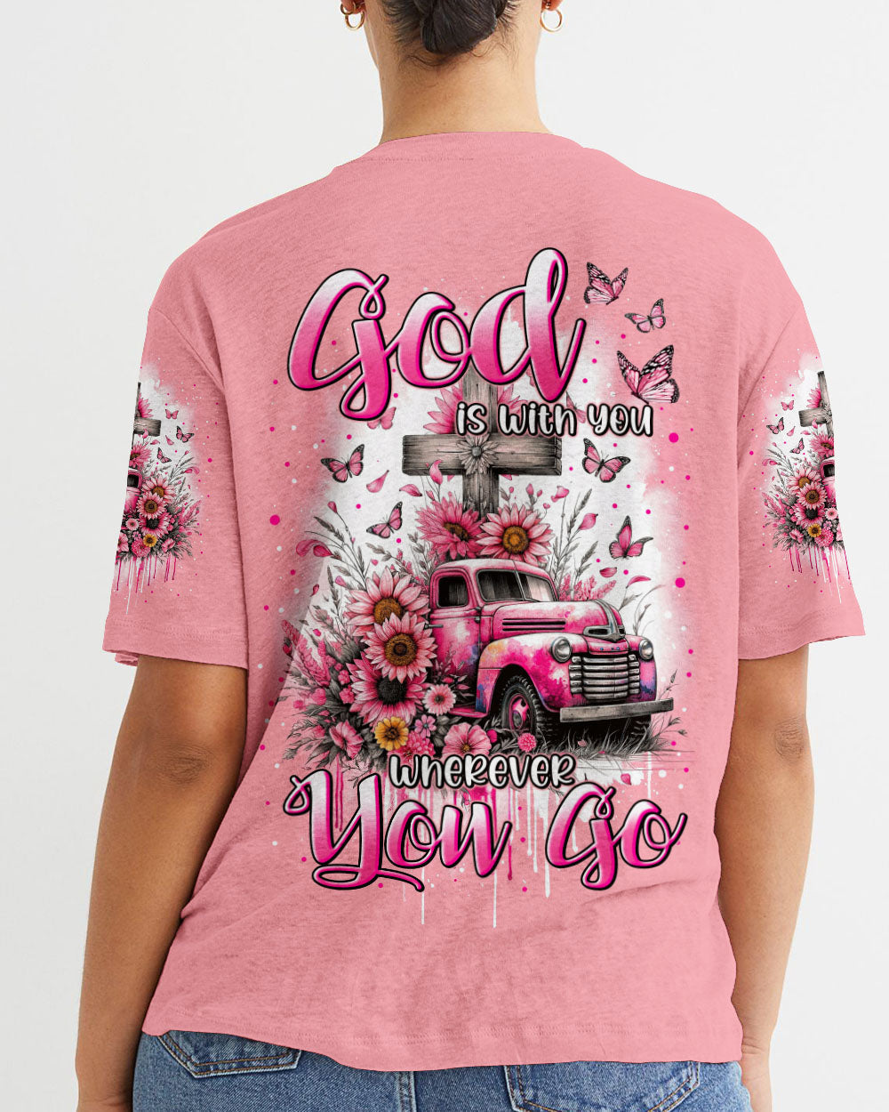 God Is With You Women's All Over Print Shirt - Tytm2911233, easychoo.com