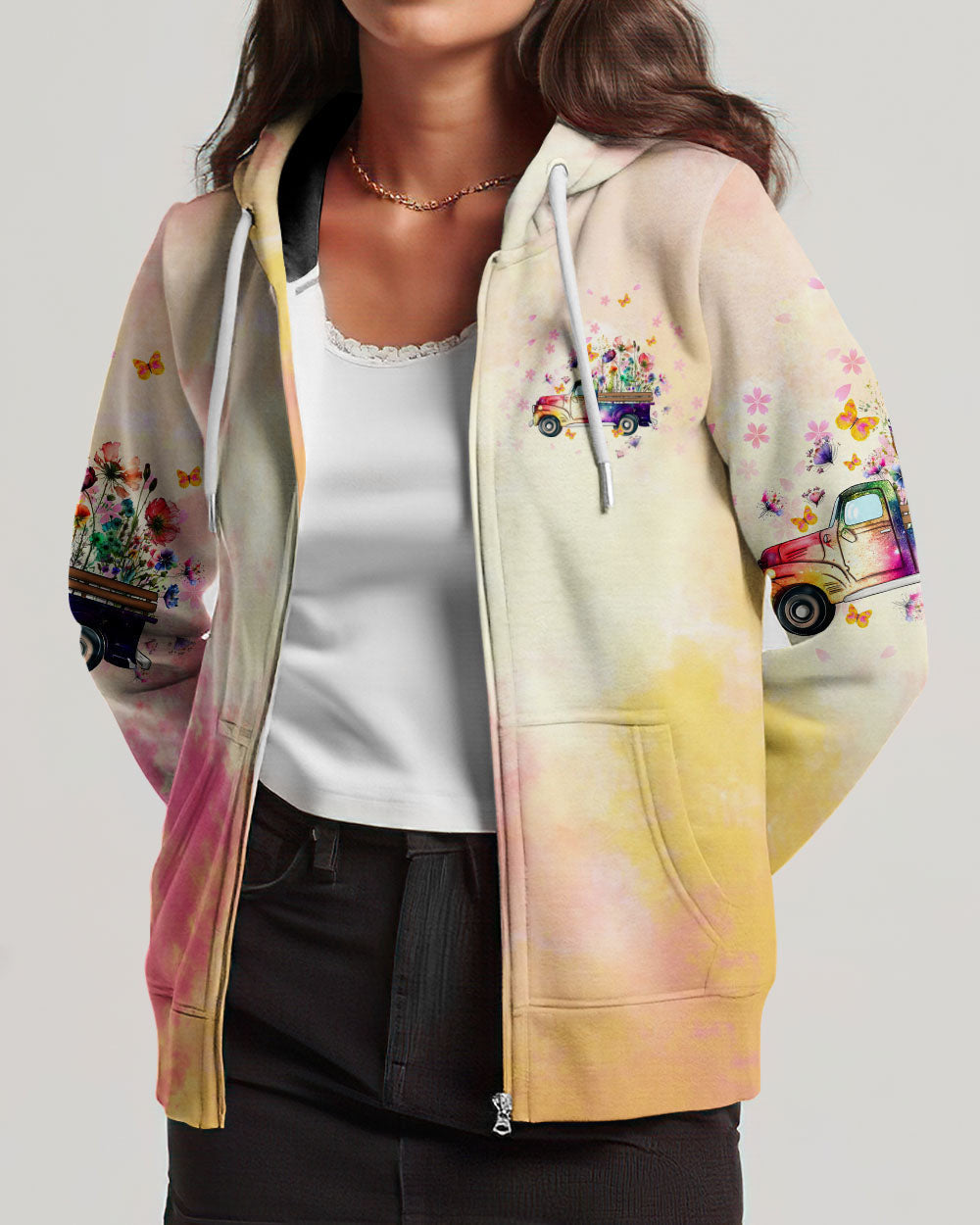 Jesus Take The Wheel Truck Floral Women's All Over Print Shirt - Tltw0212233, easychoo.com