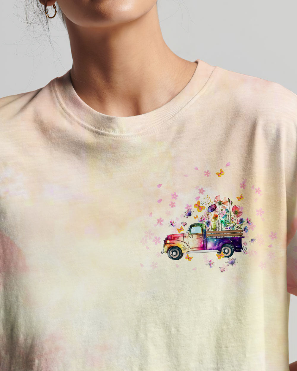 Jesus Take The Wheel Truck Floral Women's All Over Print Shirt - Tltw0212233, easychoo.com