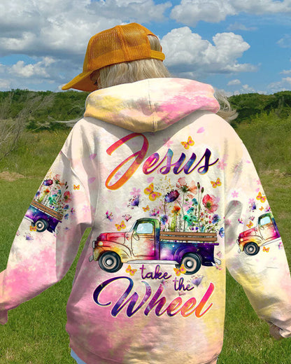 Jesus Take The Wheel Truck Floral Women's All Over Print Shirt - Tltw0212233, easychoo.com