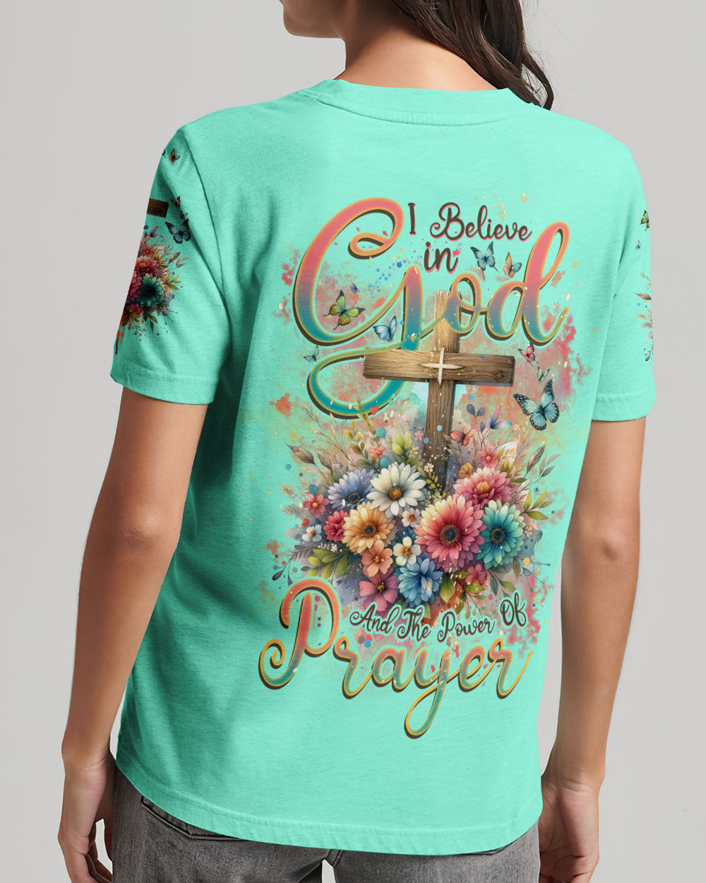 I Believe In God Women's All Over Print Shirt - Tlnz1011234, easychoo.com