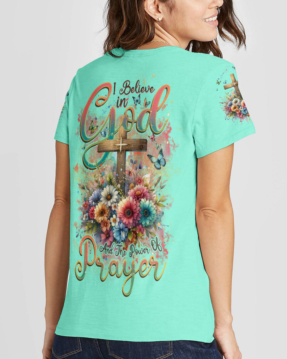 I Believe In God Women's All Over Print Shirt - Tlnz1011234, easychoo.com