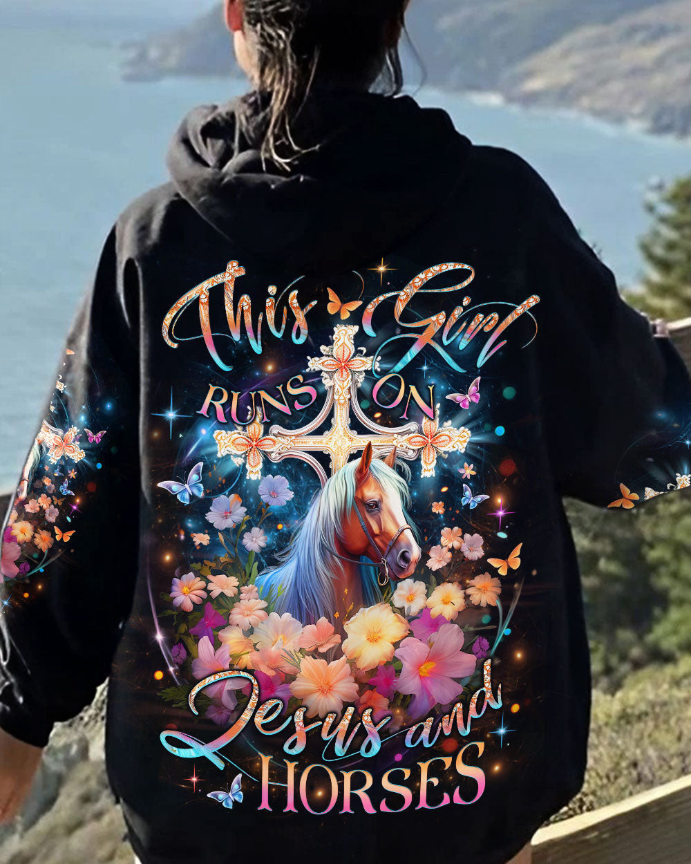 Runs On Jesus And Horses Women's All Over Print Shirt - Yhlt0612233, easychoo.com