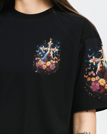 Runs On Jesus And Horses Women's All Over Print Shirt - Yhlt0612233, easychoo.com