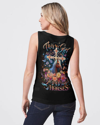 Runs On Jesus And Horses Women's All Over Print Shirt - Yhlt0612233, easychoo.com