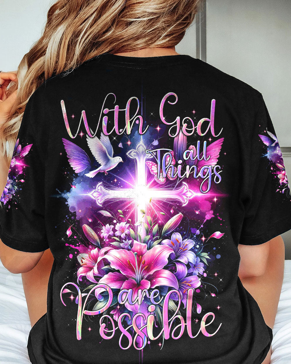 With God All Things Are Possible Women's All Over Print Shirt - Tytm1111233, easychoo.com