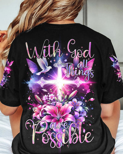 With God All Things Are Possible Women's All Over Print Shirt - Tytm1111233, easychoo.com