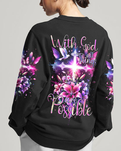 With God All Things Are Possible Women's All Over Print Shirt - Tytm1111233, easychoo.com