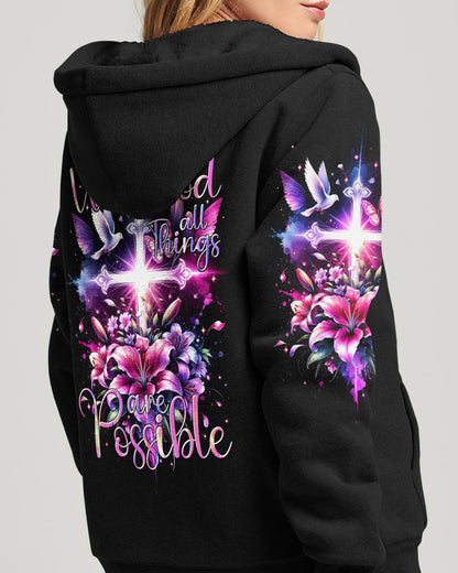 With God All Things Are Possible Women's All Over Print Shirt - Tytm1111233, easychoo.com
