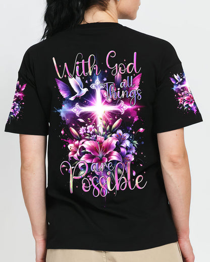 With God All Things Are Possible Women's All Over Print Shirt - Tytm1111233, easychoo.com