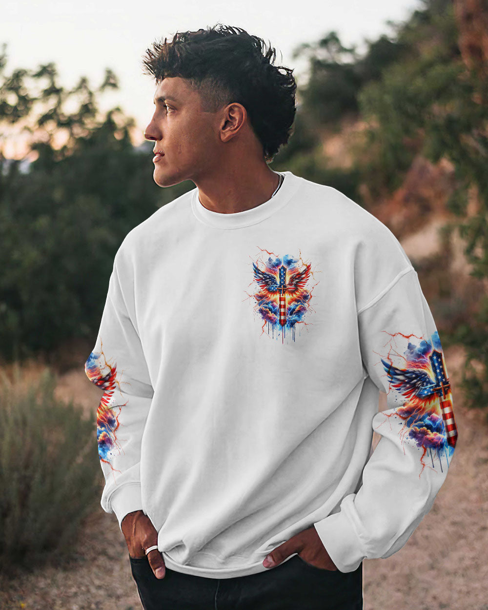 I Can Do All Things Cross Wings Men's All Over Print Shirt - Tltw3001243, easychoo.com