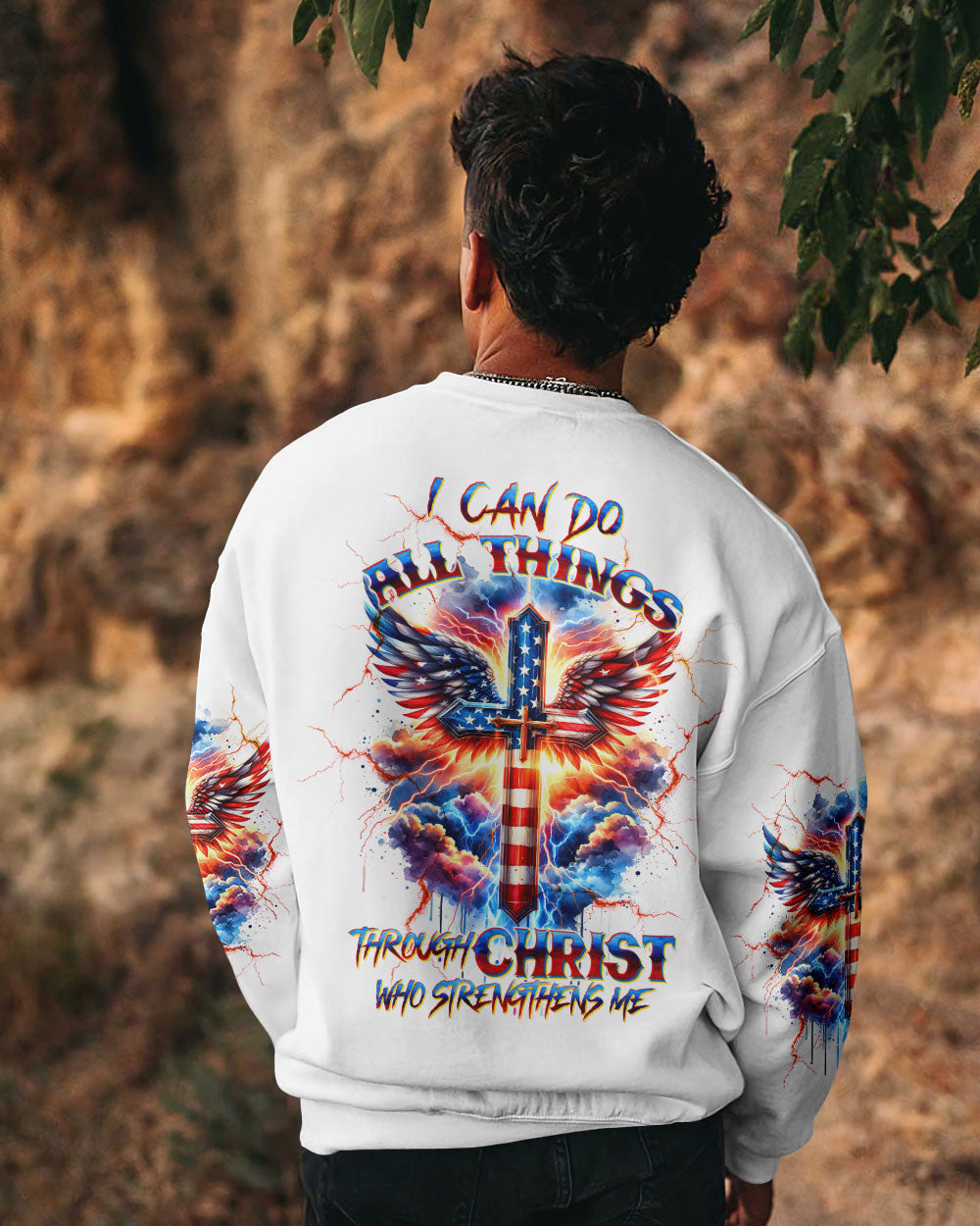 I Can Do All Things Cross Wings Men's All Over Print Shirt - Tltw3001243, easychoo.com