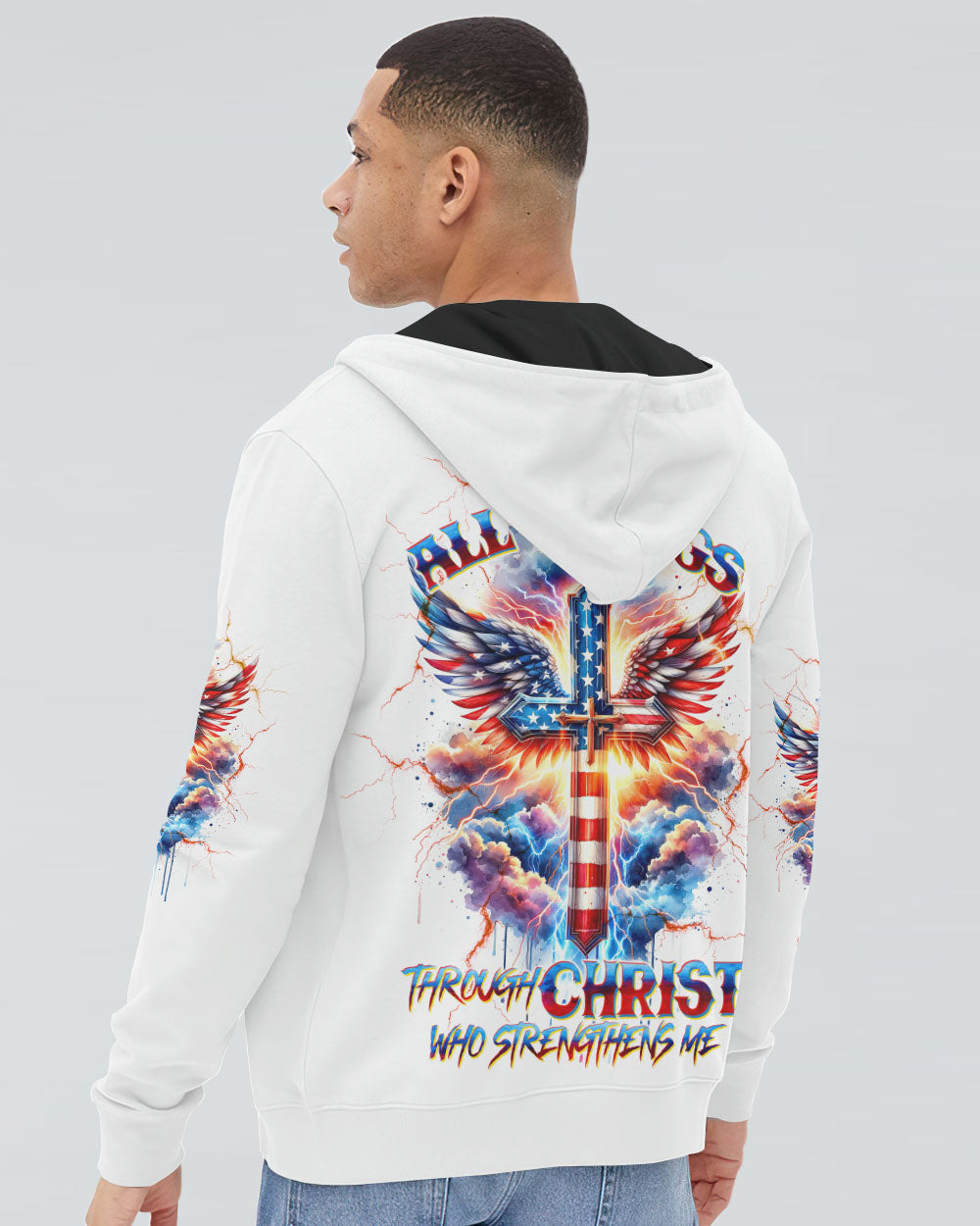 I Can Do All Things Cross Wings Men's All Over Print Shirt - Tltw3001243, easychoo.com