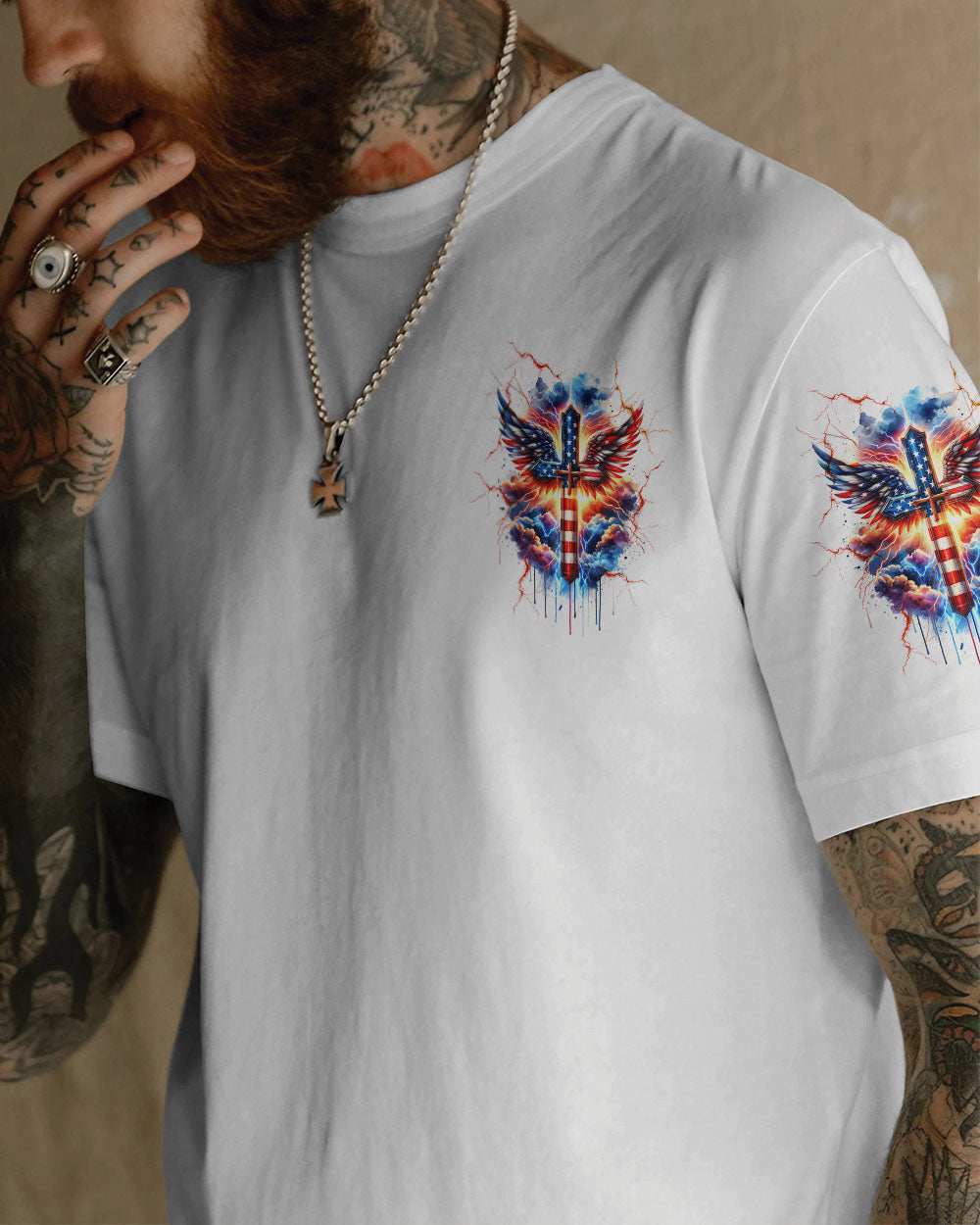 I Can Do All Things Cross Wings Men's All Over Print Shirt - Tltw3001243, easychoo.com