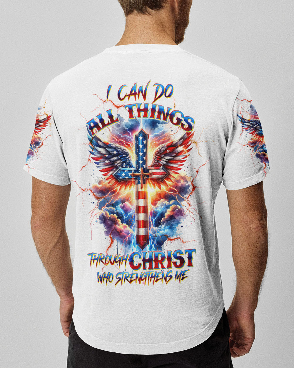 I Can Do All Things Cross Wings Men's All Over Print Shirt - Tltw3001243, easychoo.com