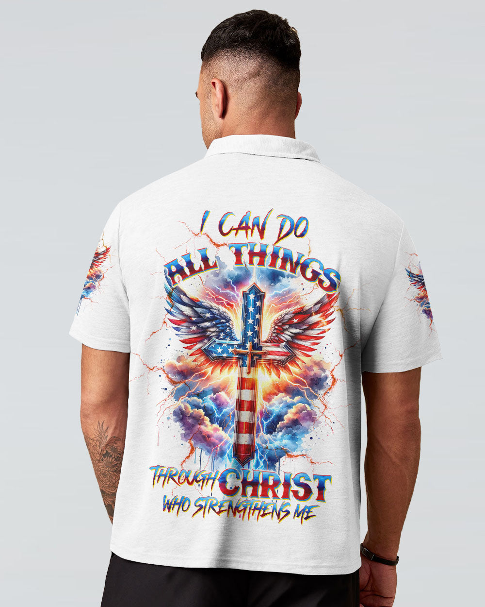 I Can Do All Things Cross Wings Men's All Over Print Shirt - Tltw3001243, easychoo.com