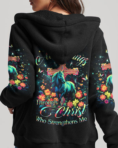 I Can Do All Things Horse Women's All Over Print Shirt - Yhkd0812231, easychoo.com