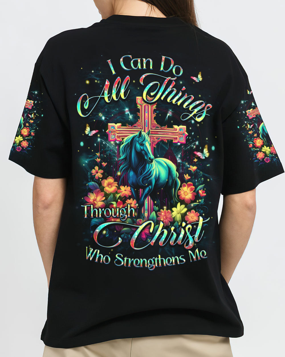 I Can Do All Things Horse Women's All Over Print Shirt - Yhkd0812231, easychoo.com