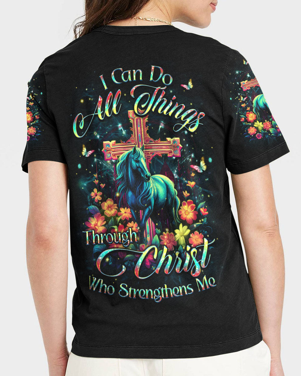 I Can Do All Things Horse Women's All Over Print Shirt - Yhkd0812231, easychoo.com