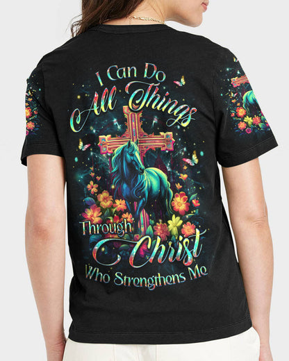 I Can Do All Things Horse Women's All Over Print Shirt - Yhkd0812231, easychoo.com