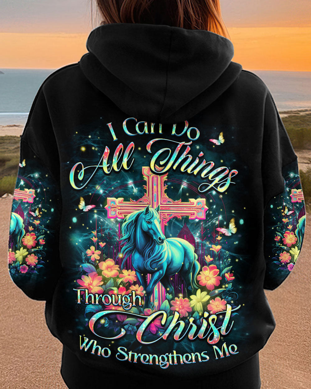 I Can Do All Things Horse Women's All Over Print Shirt - Yhkd0812231, easychoo.com