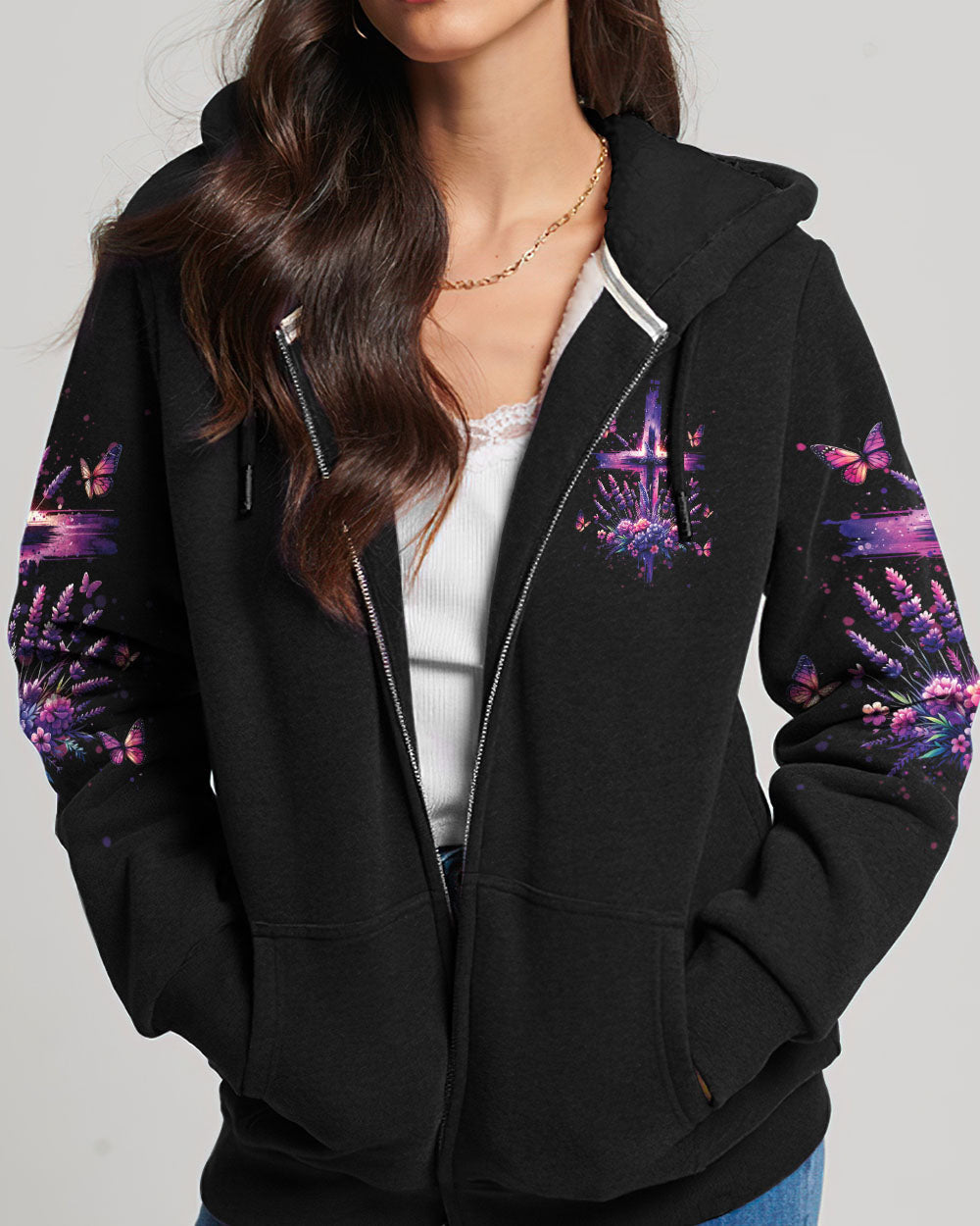 I Believe In God Lavender Women's All Over Print Shirt - Tltw1101243, easychoo.com