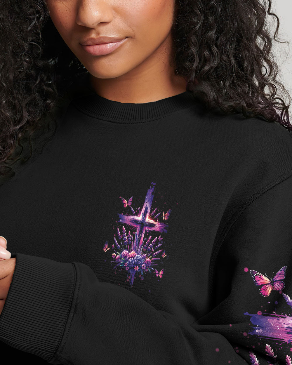 I Believe In God Lavender Women's All Over Print Shirt - Tltw1101243, easychoo.com