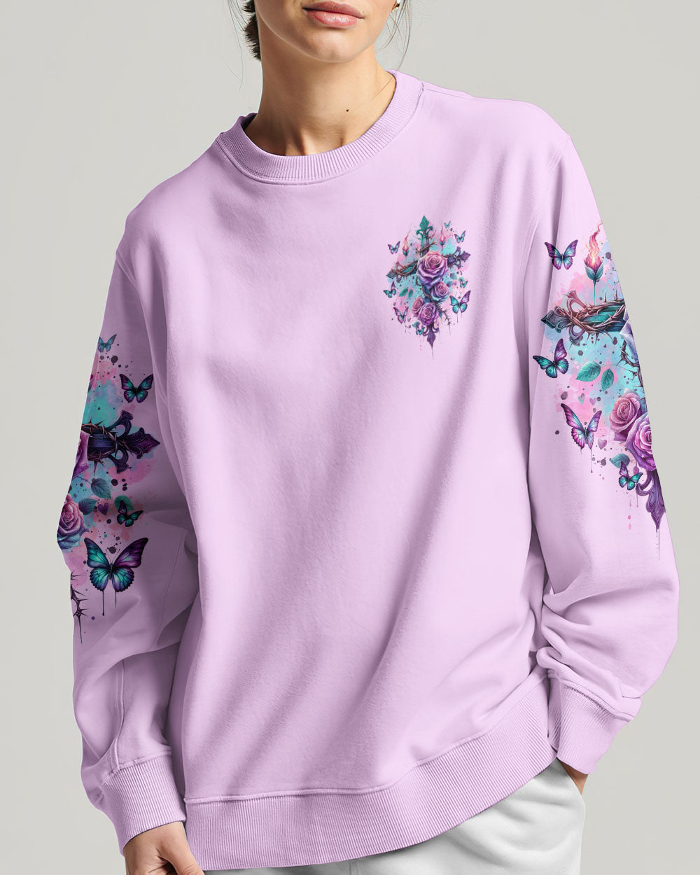 I Belong To Jesus Cross Rose Women's All Over Print Shirt - Tltr2401241, easychoo.com