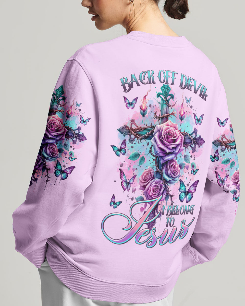 I Belong To Jesus Cross Rose Women's All Over Print Shirt - Tltr2401241, easychoo.com