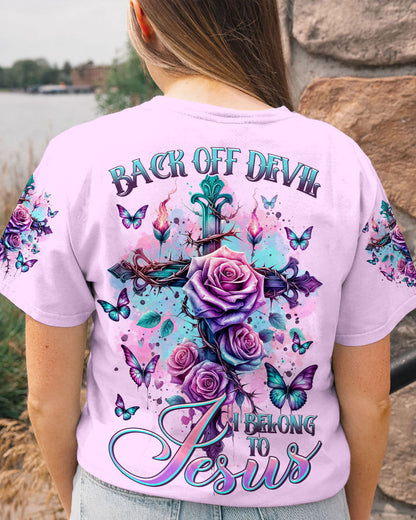 I Belong To Jesus Cross Rose Women's All Over Print Shirt - Tltr2401241, easychoo.com