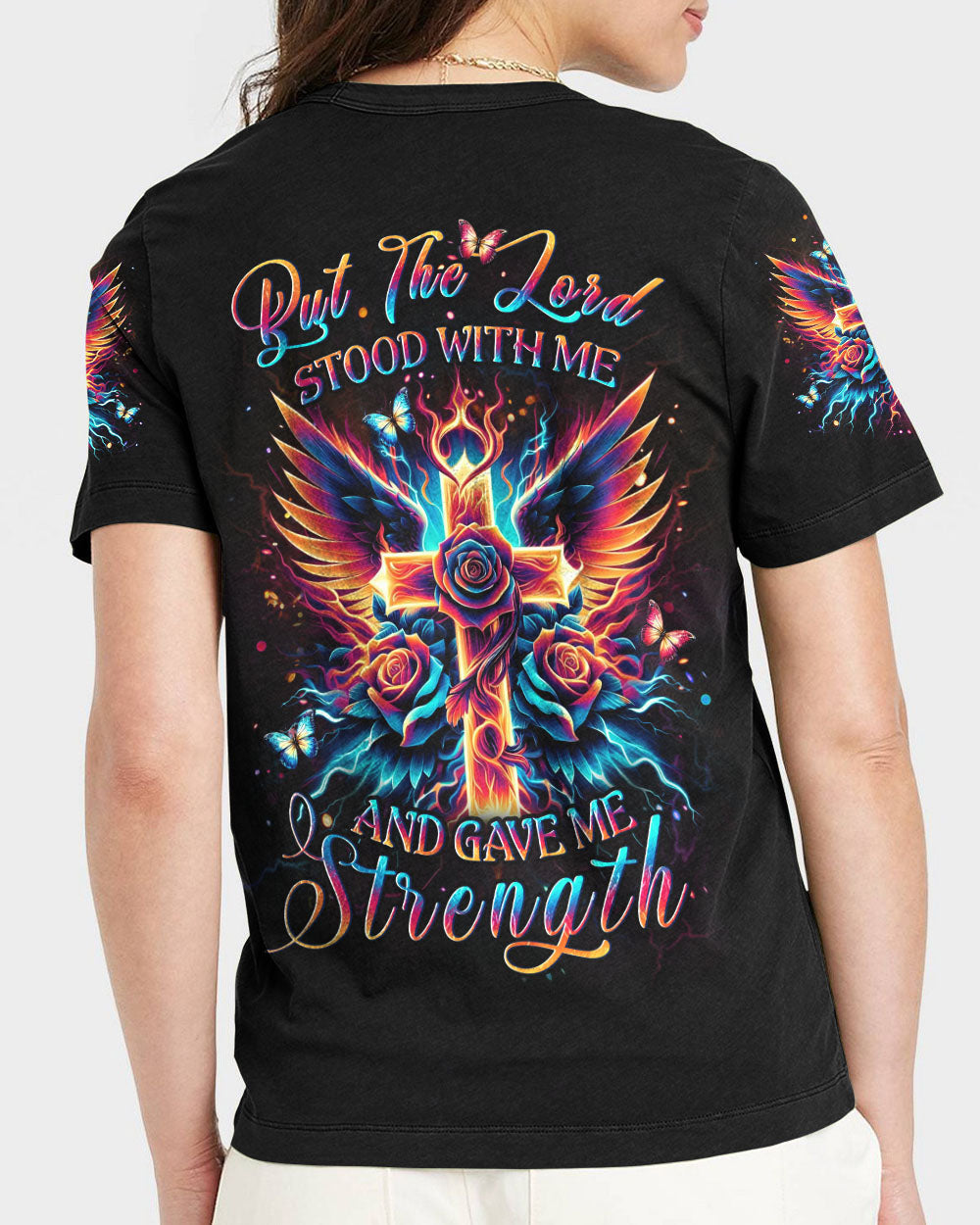But The Lord Stood With Me Women's All Over Print Shirt - Yhlt2501244, easychoo.com