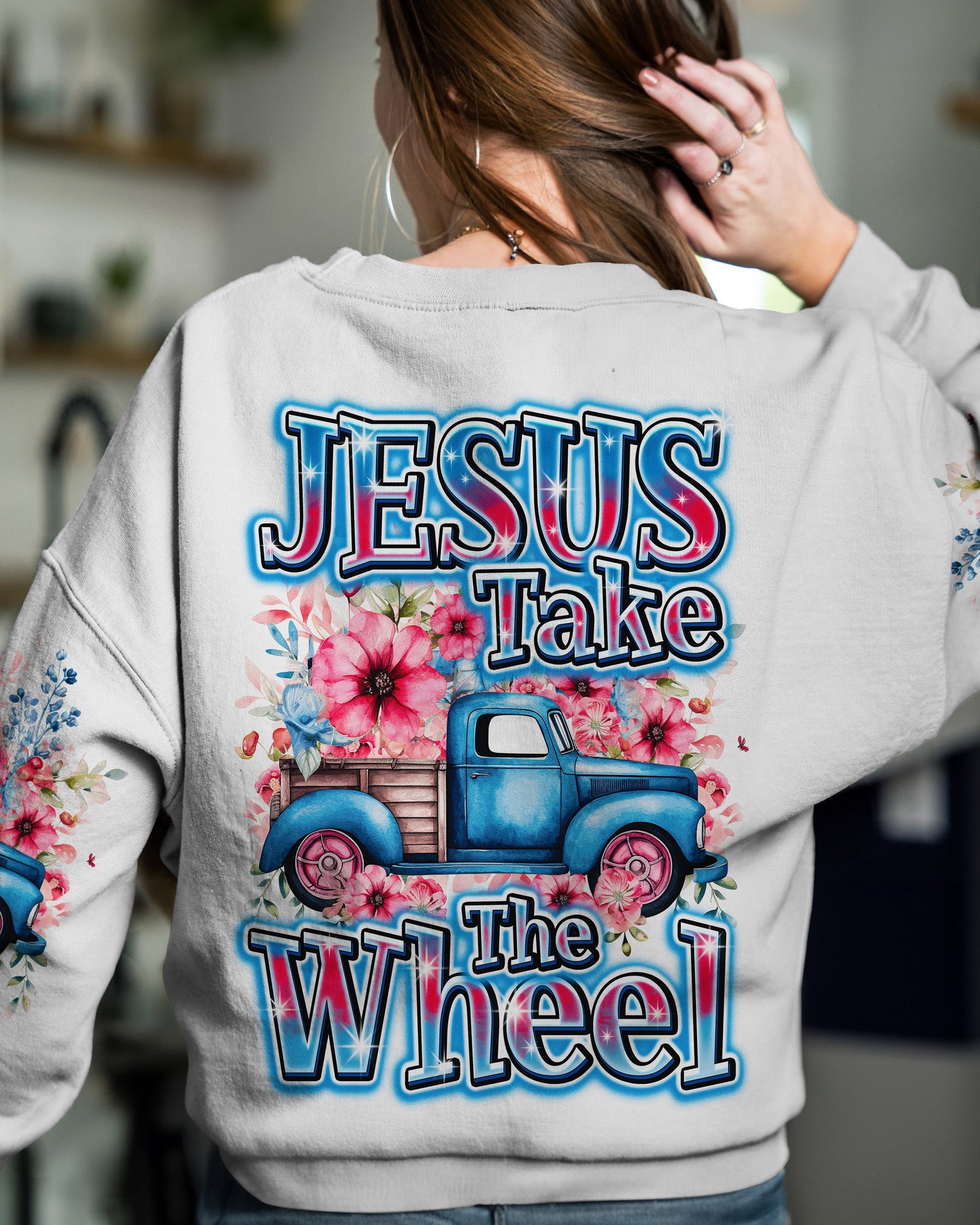 Jesus Take The Wheel Women's All Over Print Shirt - Ty1112231, easychoo.com