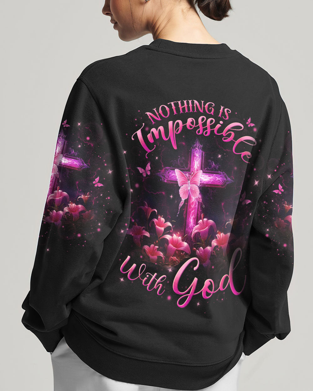 Nothing Is Impossible With God Women's All Over Print Shirt - Yhln1201242, easychoo.com
