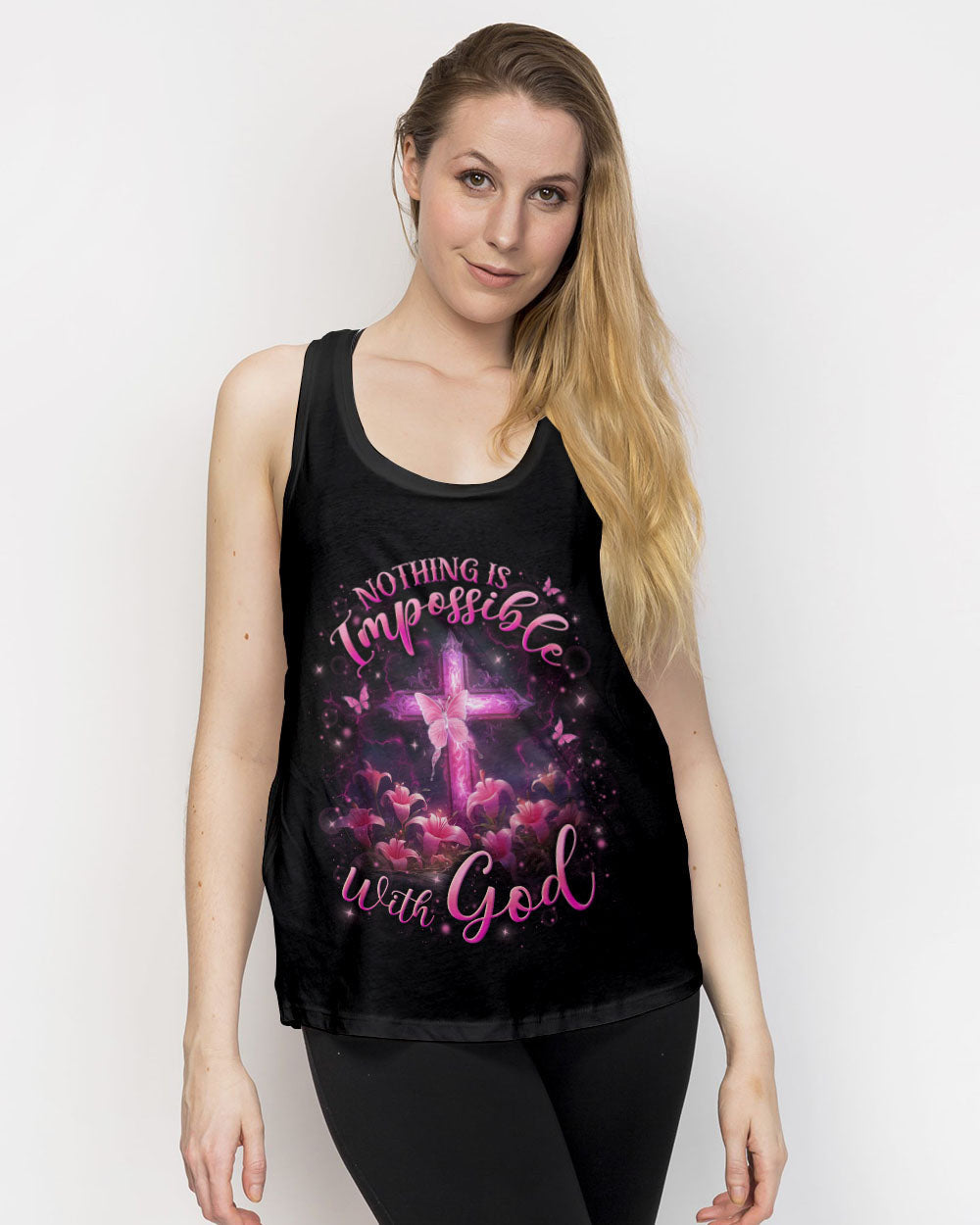 Nothing Is Impossible With God Women's All Over Print Shirt - Yhln1201242, easychoo.com