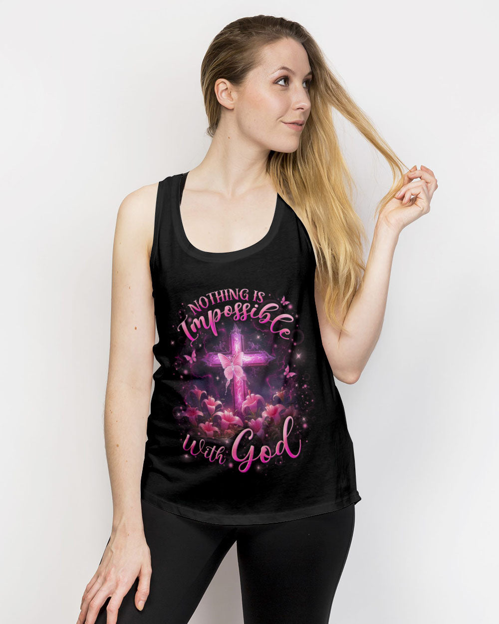 Nothing Is Impossible With God Women's All Over Print Shirt - Yhln1201242, easychoo.com