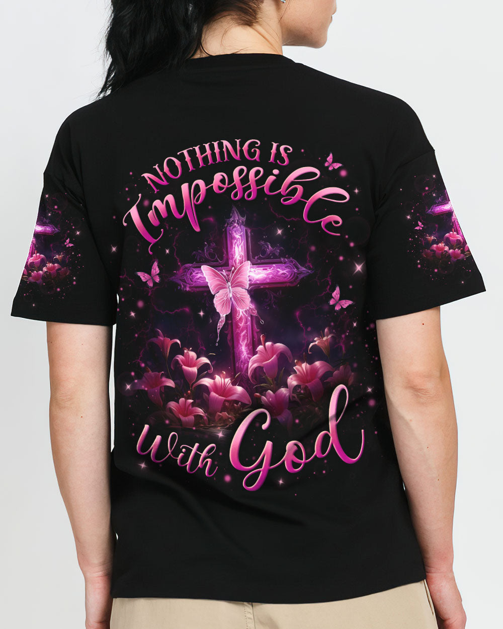 Nothing Is Impossible With God Women's All Over Print Shirt - Yhln1201242, easychoo.com
