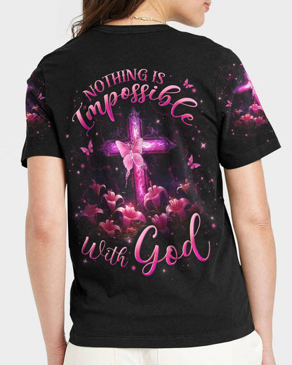 Nothing Is Impossible With God Women's All Over Print Shirt - Yhln1201242, easychoo.com
