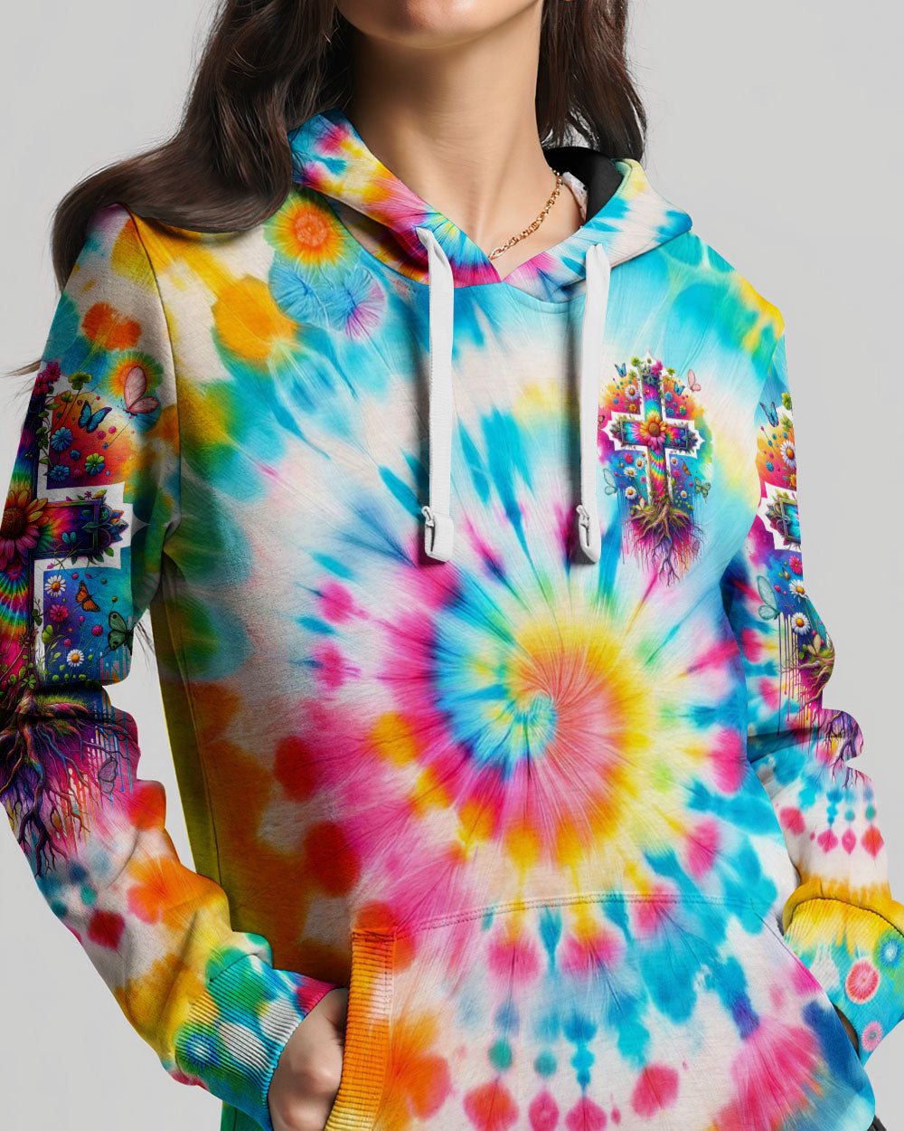 Woman Of Faith Rooted In Christ Tie Dye Women's All Over Print Shirt - Tyqy2001242, easychoo.com