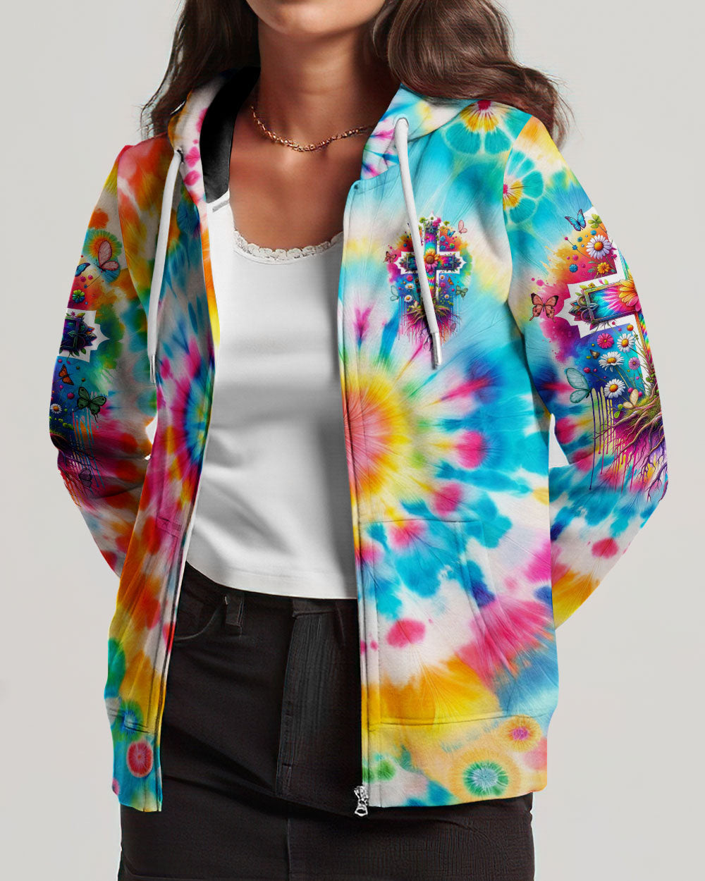 Woman Of Faith Rooted In Christ Tie Dye Women's All Over Print Shirt - Tyqy2001242, easychoo.com