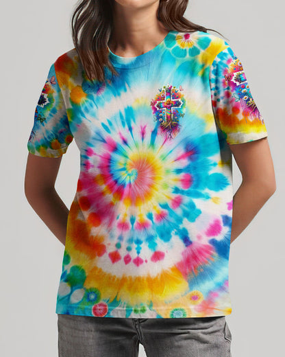 Woman Of Faith Rooted In Christ Tie Dye Women's All Over Print Shirt - Tyqy2001242, easychoo.com