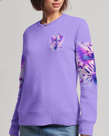 You Can't Break A Woman Cross Wings Purple Women's All Over Print Shirt - Tltr3101241, easychoo.com