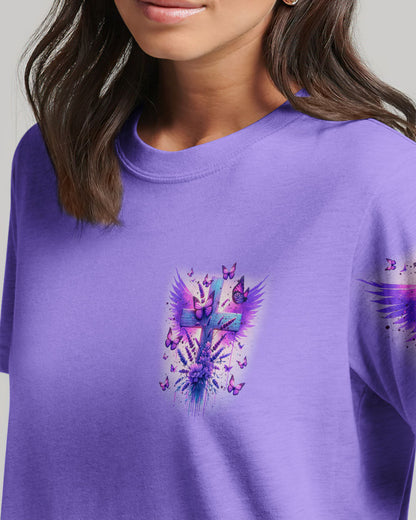 You Can't Break A Woman Cross Wings Purple Women's All Over Print Shirt - Tltr3101241, easychoo.com