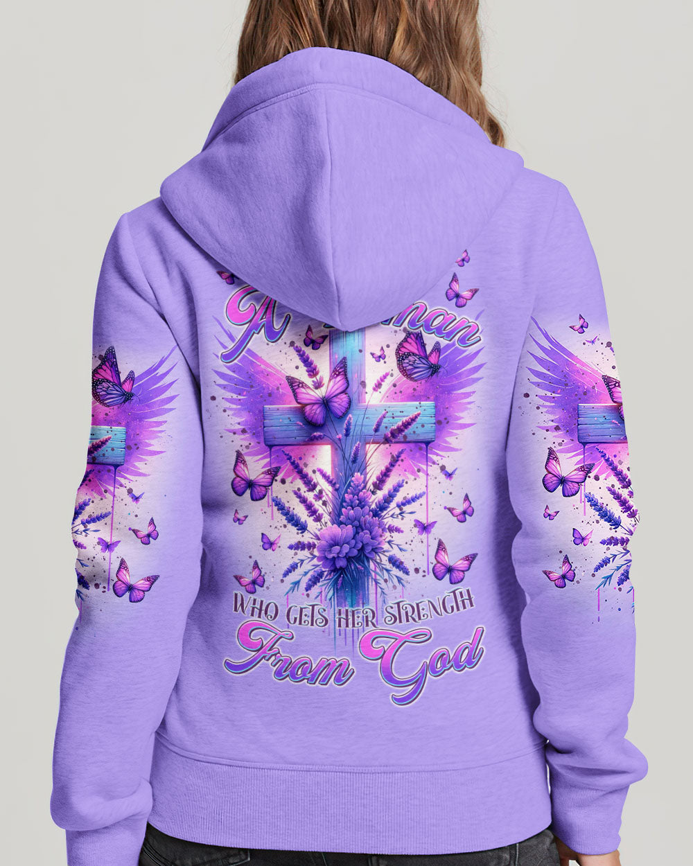 You Can't Break A Woman Cross Wings Purple Women's All Over Print Shirt - Tltr3101241, easychoo.com