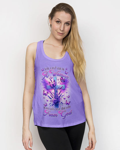 You Can't Break A Woman Cross Wings Purple Women's All Over Print Shirt - Tltr3101241, easychoo.com
