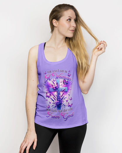 You Can't Break A Woman Cross Wings Purple Women's All Over Print Shirt - Tltr3101241, easychoo.com