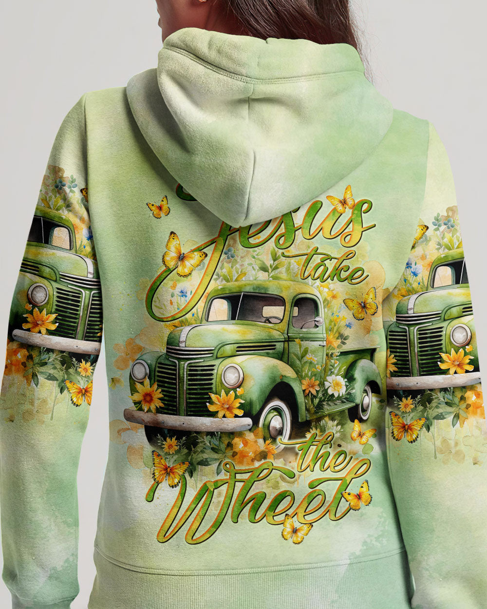 Jesus Take The Wheel Truck Flower Women's All Over Print Shirt - Tlnt2912233, easychoo.com
