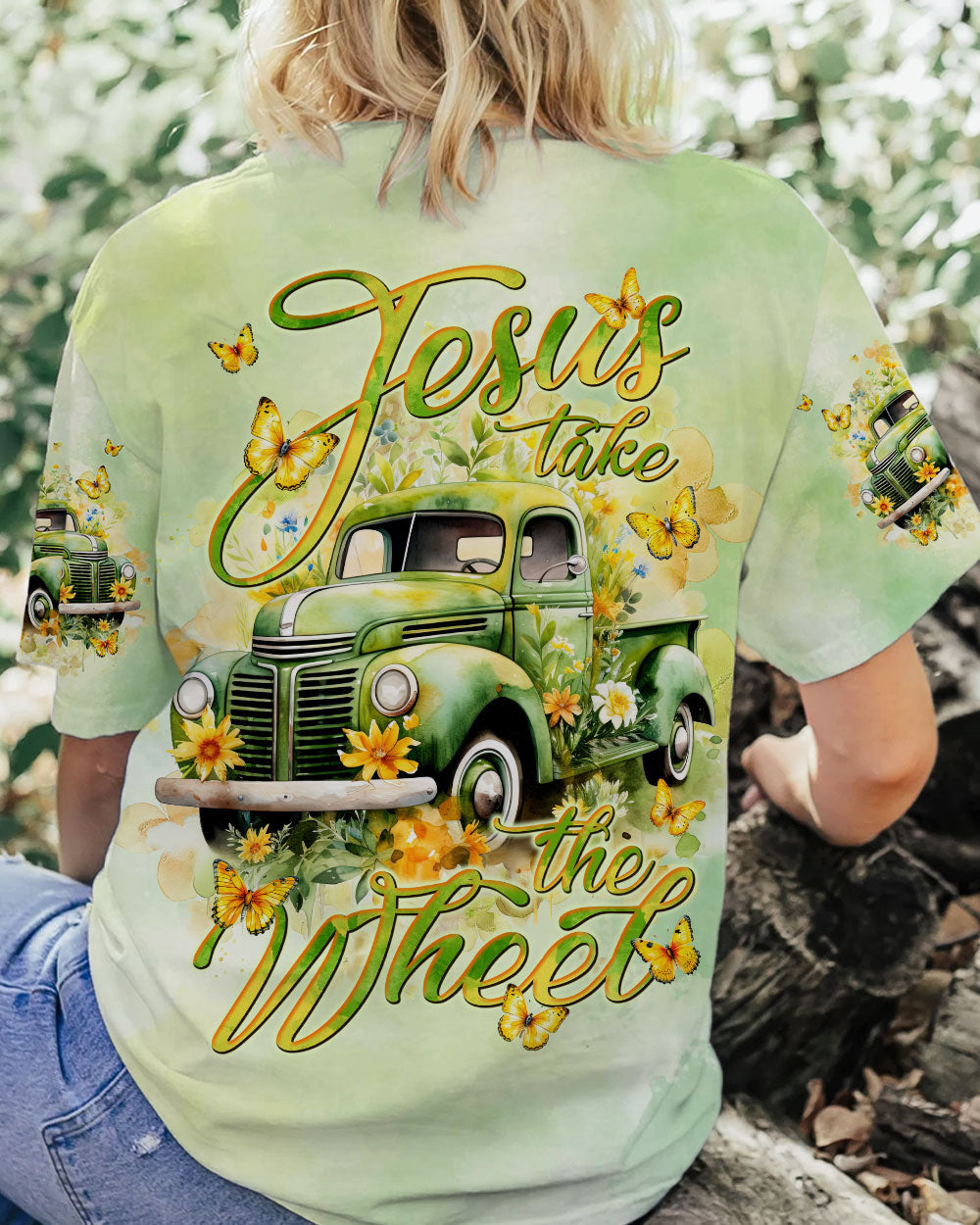 Jesus Take The Wheel Truck Flower Women's All Over Print Shirt - Tlnt2912233, easychoo.com