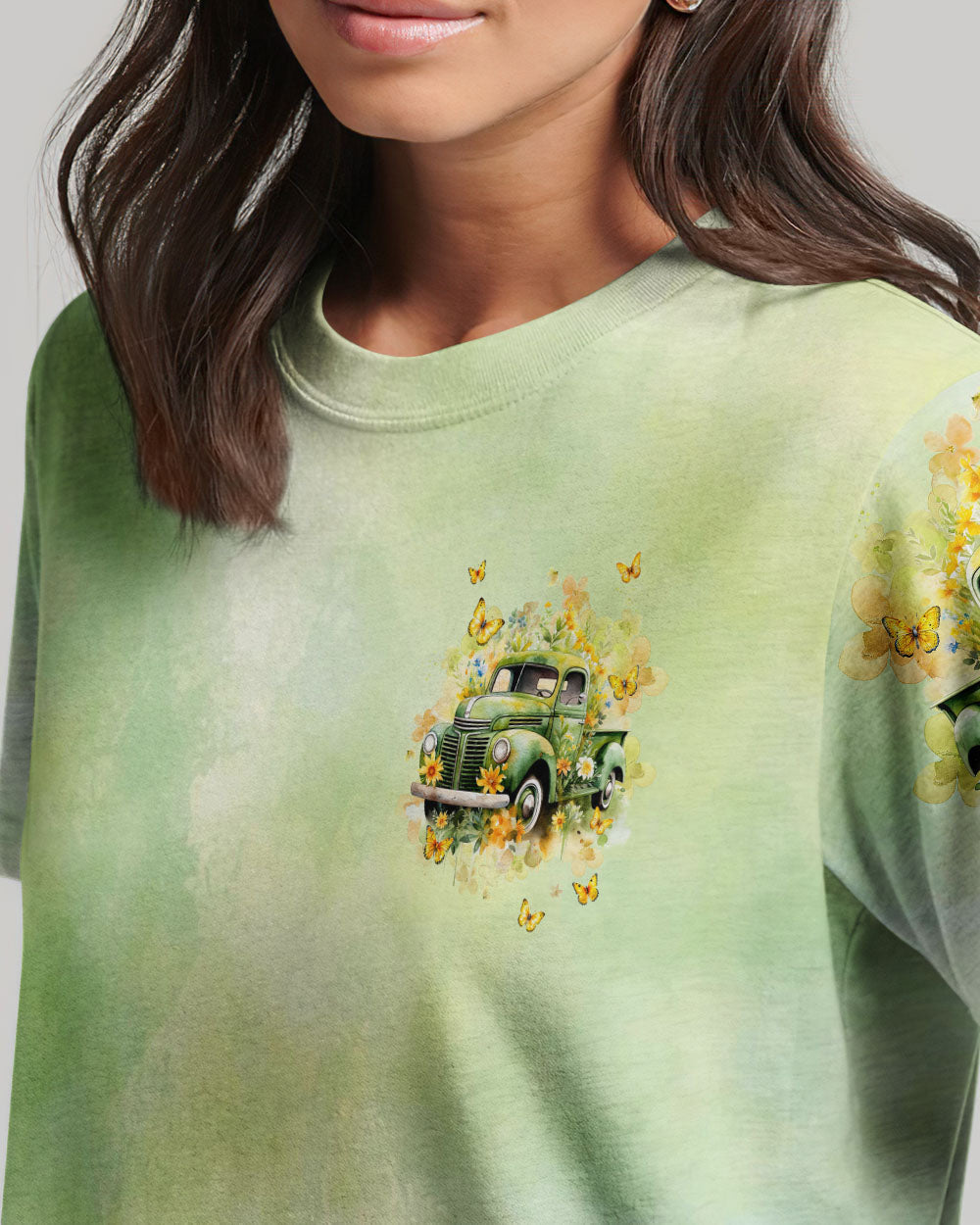 Jesus Take The Wheel Truck Flower Women's All Over Print Shirt - Tlnt2912233, easychoo.com