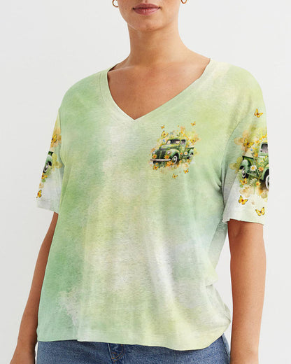 Jesus Take The Wheel Truck Flower Women's All Over Print Shirt - Tlnt2912233, easychoo.com