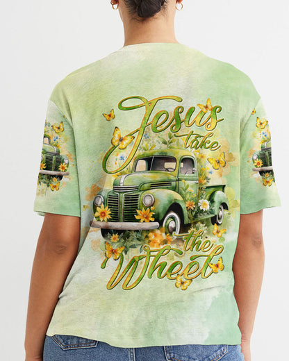 Jesus Take The Wheel Truck Flower Women's All Over Print Shirt - Tlnt2912233, easychoo.com